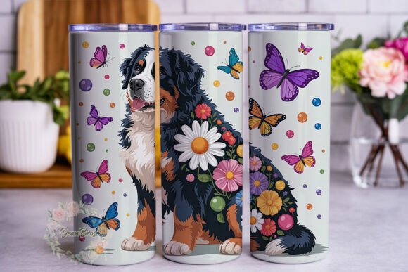 Bernese Dog Floral 20oz Tumbler Wrap Review