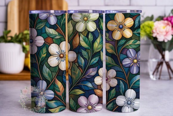 Botanical Stained Glass 20oz Tumbler