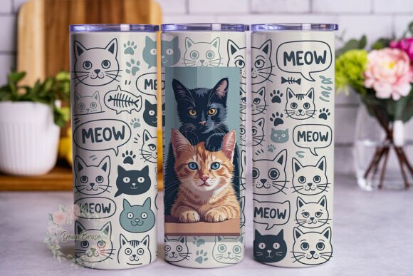 Cat Lover Photo Frame Tumbler Wrap