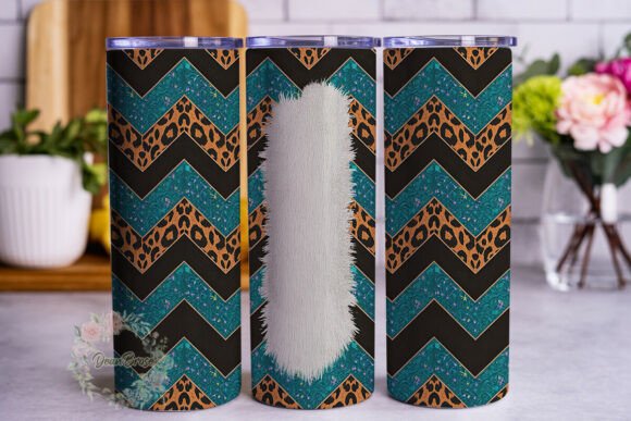 Leopard Teal Glitter Chevron: A Designer's Take