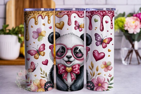 Panda Glitter Floral 20oz Tumbler Wrap Review
