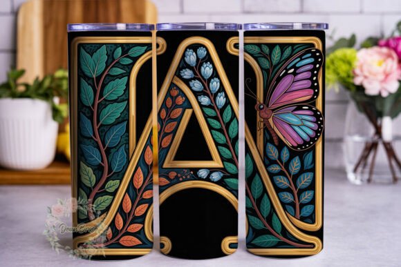 Review: A Initial Butterfly Botanical Tumbler Design