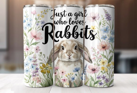 Review: Floral Bunny Rabbit Quote Tumbler Wrap for Embroidery