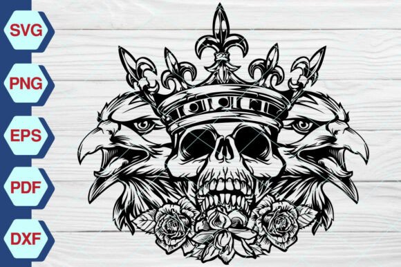 Skull King with Eagle SVG EP-324: A Designer's Review