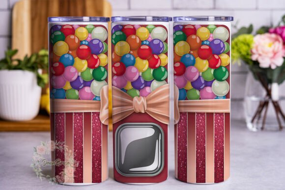 Vibrant Gumball Glitter 20oz Tumbler Design Review